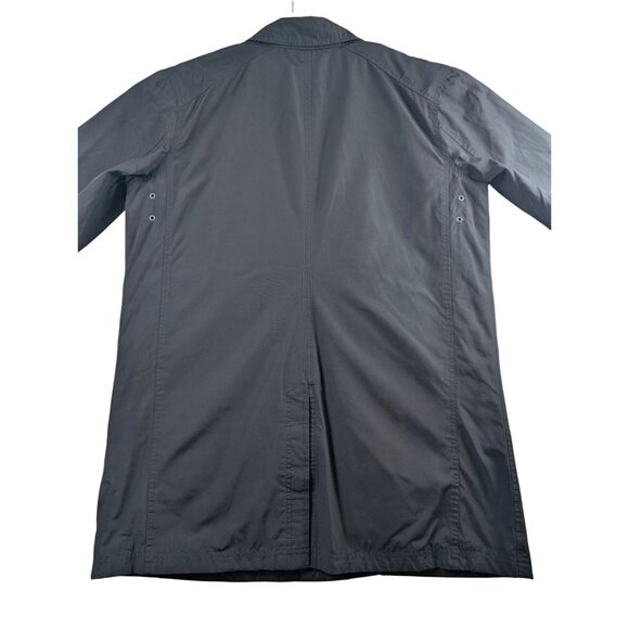 Eddie Bauer Jacket Men Large Tall Black Button Down Removable Liner Trench - Picture 3 of 13